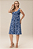 Vestido Simplicidade Sem Manga Estampado Cor Do Céu - Imagem 1