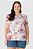 Blusa Feminina Plus Size Estampa Flortal Manga Curta Em Viscose Stretch Malwee - Imagem 1