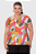 Blusa Feminina Plus Size Barra Mullet Estampa Digital Em Viscose Stretch Malwee - Imagem 1
