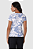 Blusa Básica Feminina Estampa Floral Manga Curta Em Malha Viscolinho Stretch Malwee - Imagem 2