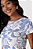 Blusa Básica Feminina Estampa Floral Manga Curta Em Malha Viscolinho Stretch Malwee - Imagem 6