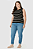Regata Plus Size Justa com Costura Contrastante em Ribana Listrada Malwee - Imagem 6