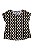 Blusa Feminina Mullet Manga Curta Slim Estampada Marrom Malwee - Imagem 1