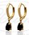BB 3276 Brinco Mini Argola (1cm) com Gotinha Preta (5mm) BRUNA Semijoias - Imagem 1