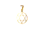 MB 0190 Medalha Estrela De Davi Vazada Lisa 1,4CM BRUNA Semijoias - Imagem 1