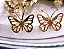 BV 4250 Brinco Borboleta Lisa Vazada (1x1cm) Yellow Semijóias - Imagem 2