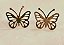 BV 4250 Brinco Borboleta Lisa Vazada (1x1cm) Yellow Semijóias - Imagem 1