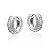 BQF2568 Brinco Argola 1,8cm Bojuda Cravejada Zirconia Folheada a Prata QUALITÁ Semijoias - Imagem 1