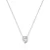 GQF401640CORA Gargantilha Ponto de Luz Coração Zirconia 8mm Folheado a Prata 40 P/45cm QUALITA Semijoias - Imagem 1