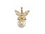 MB 1142- Medalha Mini Borboleta Zircônias C/ Pérola 6mm BRUNA Semi Jóias - Imagem 1