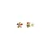 BF 0227 Brinco Flor Zircônias Coloridas (1cm) MD Folheados - Imagem 3