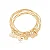 PF 0085 10 Pulseiras de Aro com Medalhas Redondas Dez Mandamentos 7CM MD Folheados - Imagem 1