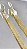 BF 0209 Brinco Algema (1cm) c/ Franja (7cm) MD Folheados - Imagem 2