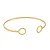 PF 0513 Bracelete Aberto 2 Arcos Lisos 7CM MD Folheados - Imagem 1
