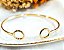 PF 0513 Bracelete Aberto 2 Arcos Lisos 7CM MD Folheados - Imagem 2