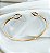 PF 0513 Bracelete Aberto 2 Arcos Lisos 7CM MD Folheados - Imagem 4