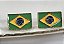 BF 1215P Brinco Bandeira do Brasil Pequena Resina(1x0,5cm) MD Folheados - Imagem 1