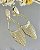 BF 0951 Brinco Gota Fio Vazada c/ Franja(7cm) MD Folheados - Imagem 1