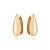 BF 1160 Argola Gota Grande dos Dois Lados Lisa (3,3cm) MD Folheados - Imagem 3
