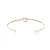 PF 0616 Bracelete Aberto Com Nó Liso No Meio 6CM MD Folheados - Imagem 1