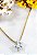 GF 0091 Gargantilha Veneziana 45cm Com Estrela Zirconia 8mm MD Folheados - Imagem 1