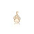 MF 0441 Medalha Pata de Cachorro Lisa (1,7cm) MD Folheados - Imagem 3