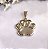 MF 0441 Medalha Pata de Cachorro Lisa (1,7cm) MD Folheados - Imagem 1