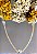 GF 0634 Gargantilha Elo Português Fino 40 P/ 48CM Com 3 Zirconias 7mm MD Folheados - Imagem 2