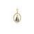 MF 0509 Medalha Oval Cravejada na Volta Com Nossa Senhora Aparecida Manto Azul 2,5CM MD Folheados - Imagem 1