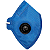 Respirador Pff2 Valvulada Azul Carvao Ativado Camper Ca 38943 - Imagem 1
