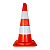 Cone SinalizaÇAo Flexivel 50cm Laranja Refletivo Plastcor - Imagem 1