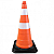 Cone SinalizaÇÃO 75cm Laranja/Branco Sapatas Base 4kg Pl4060 Plastcor - Imagem 1