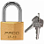 Cadeado Latao 20mm Com 2 Chaves Pado - Imagem 1