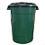 Cesto Lixeira Verde com Tampa Preta 95l Implast - Imagem 1