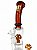 BONG DE VIDRO ABDZ GOLD LINE MUSHROOM AMBAR - Imagem 2