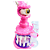Bong de Vidro Abduzido Gold Line Monster Angry Pink - Imagem 1