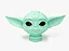 Pipe De Silicone Baby Yoda Com Slick E Pinça - Imagem 3