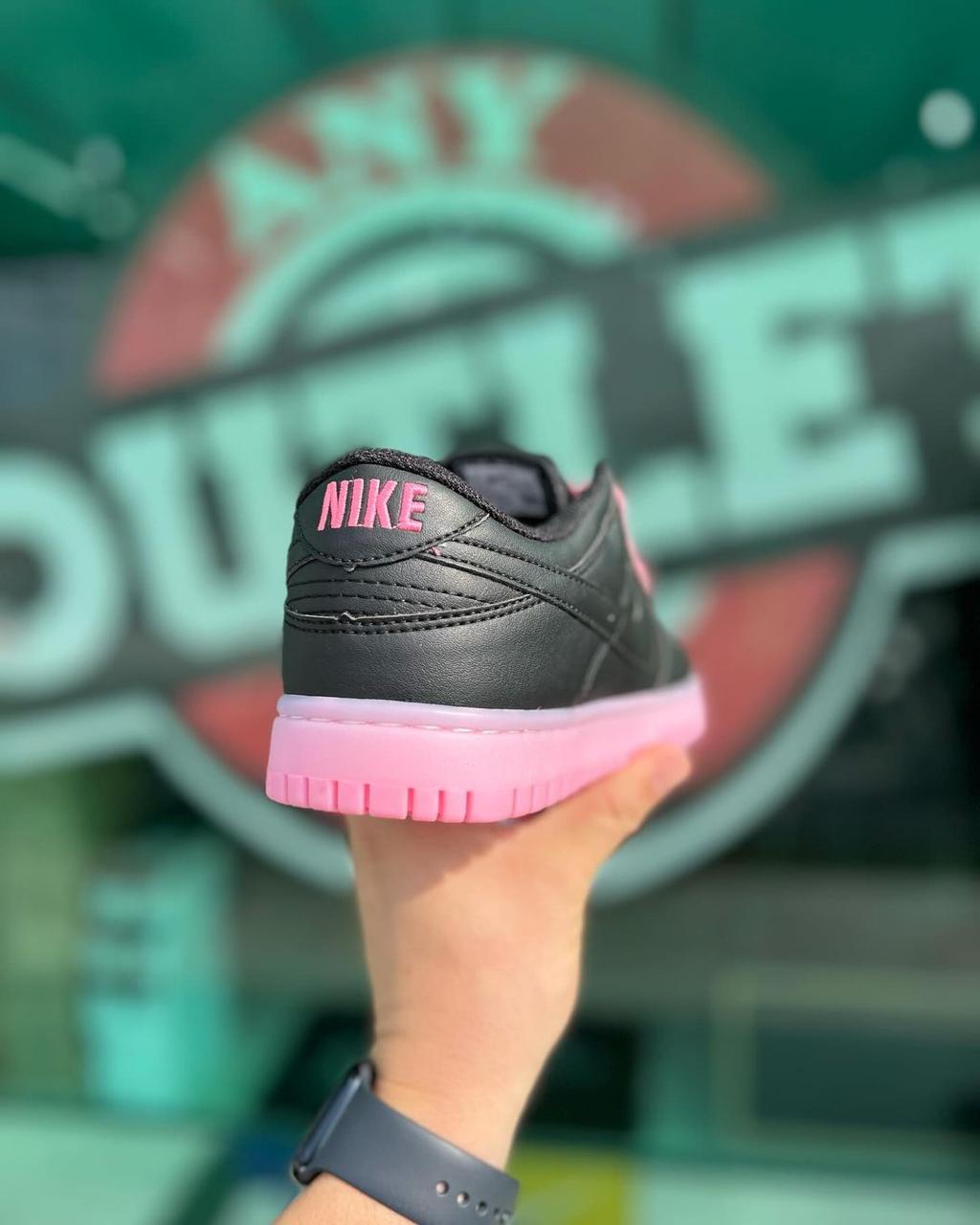 Tênis Nike Dunk Low Preto-Rosa Premium - Imagem 3