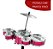 Bateria Musical Infantil Com Baqueta Brinquedo Menino Menina - Imagem 5
