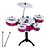 Bateria Musical Infantil Com Baqueta Brinquedo Menino Menina - Imagem 2