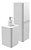 Kit Dispenser Sabonete E Porta Escova Dente Com Tampa Branco - Imagem 1