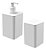 Kit Porta Algodao E Cotonete Com Tampa E Dispenser Preto - Imagem 1