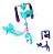 Patinete Infantil Com Led 3 Rodas - Unitoys Rosa E Azul - Imagem 12