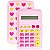 Calculadora de Bolso 8 Dígitos Rosa Flip Flor com Bateria - Leonora - Imagem 1