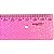 Régua de Poliestireno New Line Holográfico Glitter Rosa 30 cm - Waleu - Imagem 2