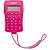 Calculadora de Bolso 8 Dígitos Rosa com Cordão e Bateria - Leonora - Imagem 1