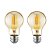 Kit 2 Lâmpadas Filamento Led A60 4w Retrô Decorativas Âmbar Vintage Bivolt 2300k E27 - Imagem 1