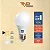 Kit 05 Lâmpadas De Led Bulbo 15w E27 Bivolt 3000k Branco Quente Ultraluz - Imagem 4