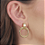BRINCO ARGOLAS DUPLAS FRONTAIS EM OURO 18k. - Imagem 3
