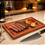 Tábua De Churrasco Madeira Maciça 34x22cm Para Cortar E Servir Carne Essence - Imagem 2